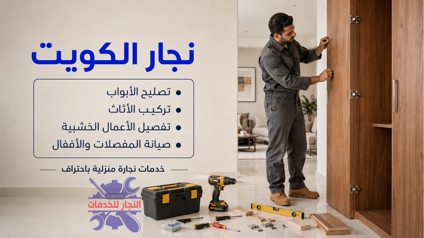 نجار الكويت متخصص فى تصليح الابواب وفتح الاقفال وتركيب الاثاث