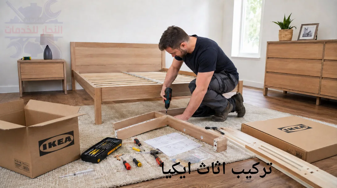 تركيب سرير داخل غرفه ضمن خدمات تركيب اثاث ايكيا الكويت