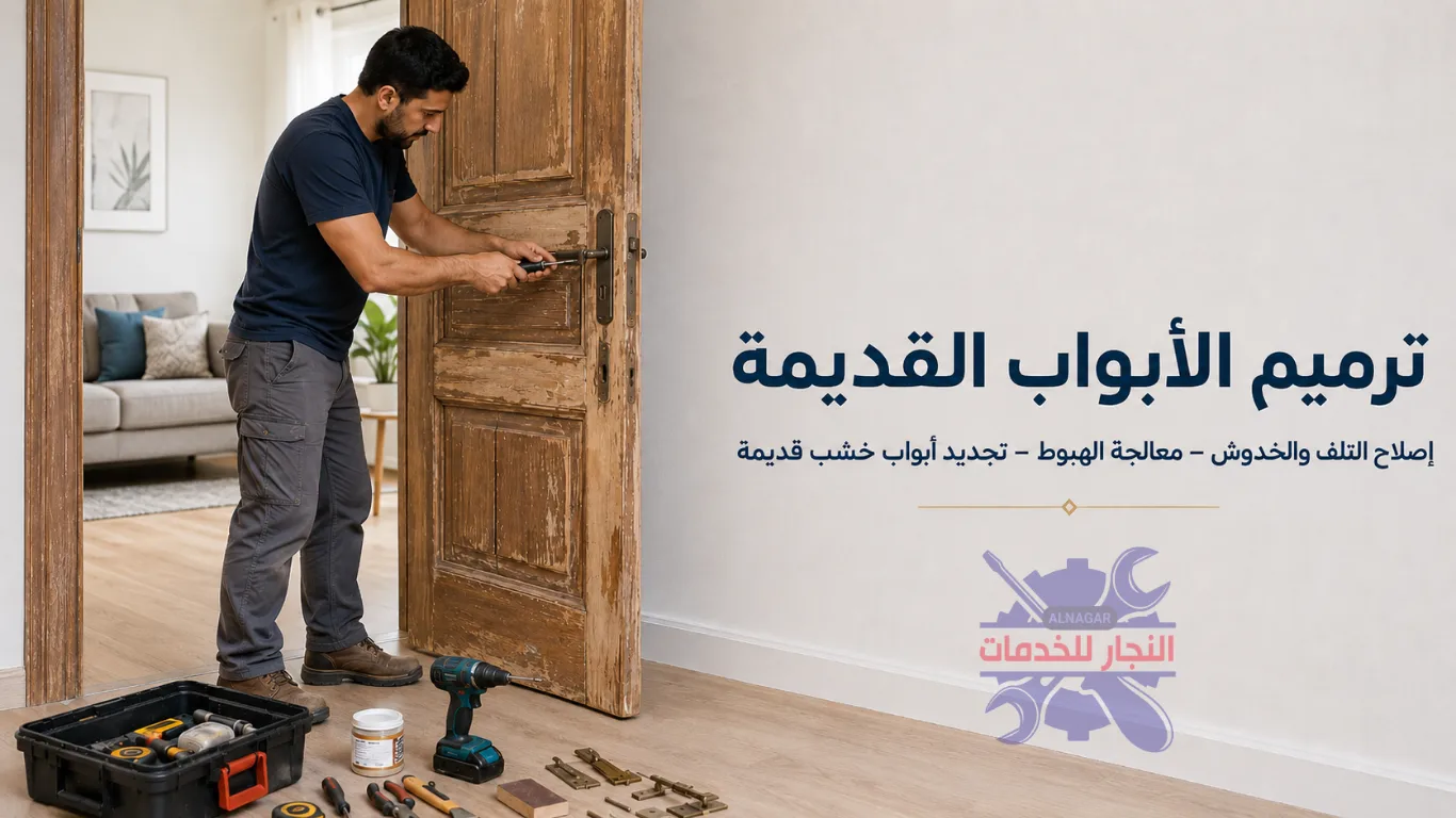 ترميم الابواب القديمة ومعالجه الخشب المتضرر