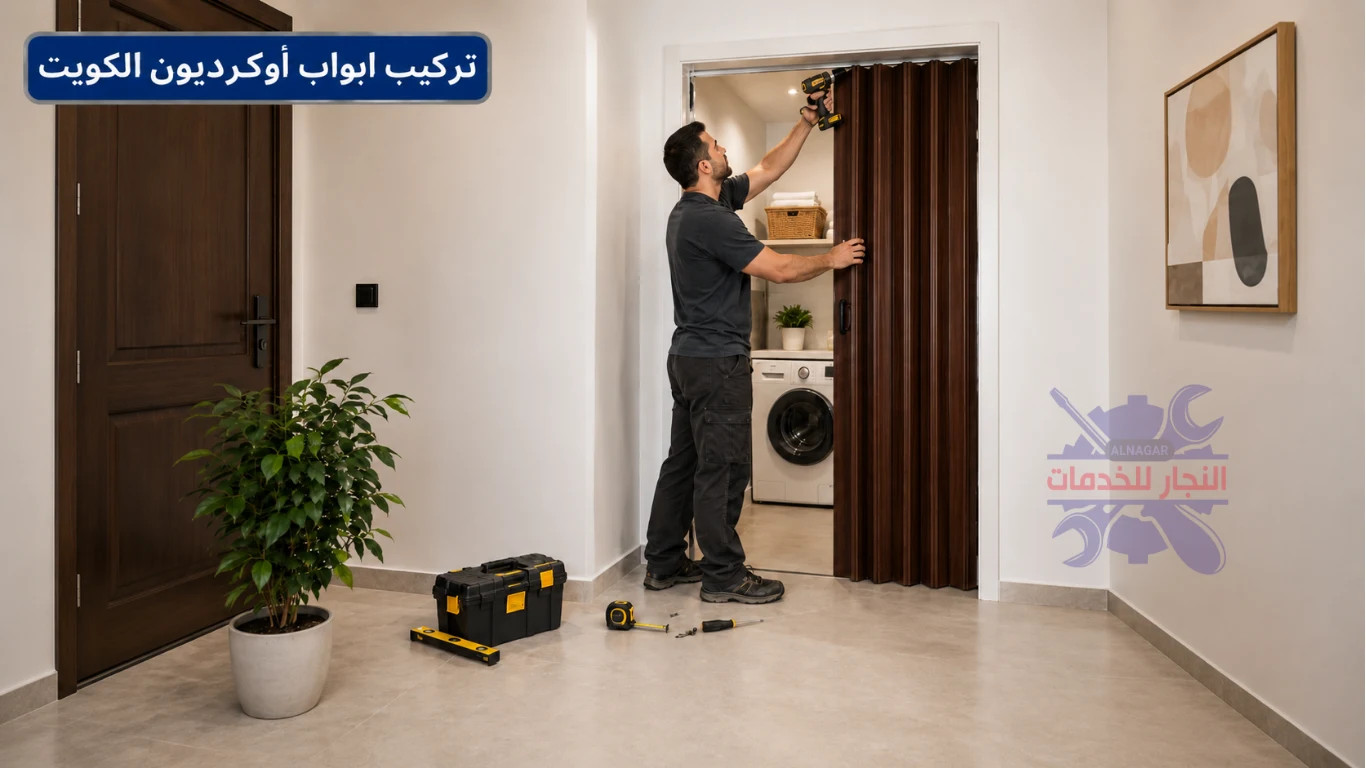 تركيب ابواب اكورديون الكويت - فني ابواب اوكرديون-باب سحاب 2 تركيب باب سحاب اوكرديون لتقسيم المساحه والاستفاده من المكان